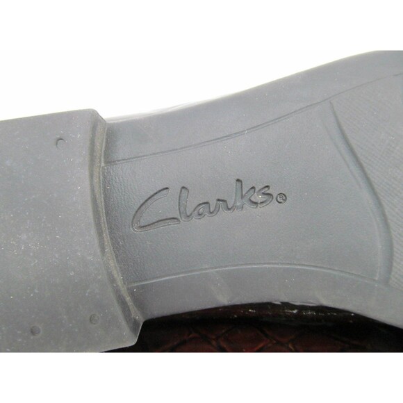Clarks Bendables  Brown Patent Moc Toe Croc Print Loafers Size US 8.5 M - Picture 10 of 12
